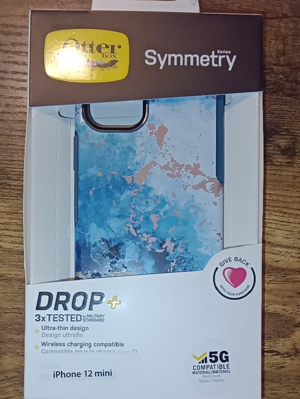 OtterBox Symmetry Series Blue Marble Case. NWT. S